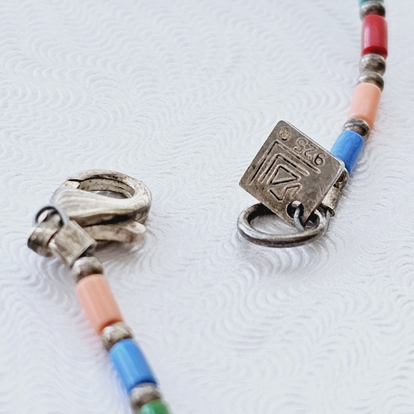 Silpada Sterling Silver MultiColor Bead Necklace Anklet Set - Picture 6 of 8